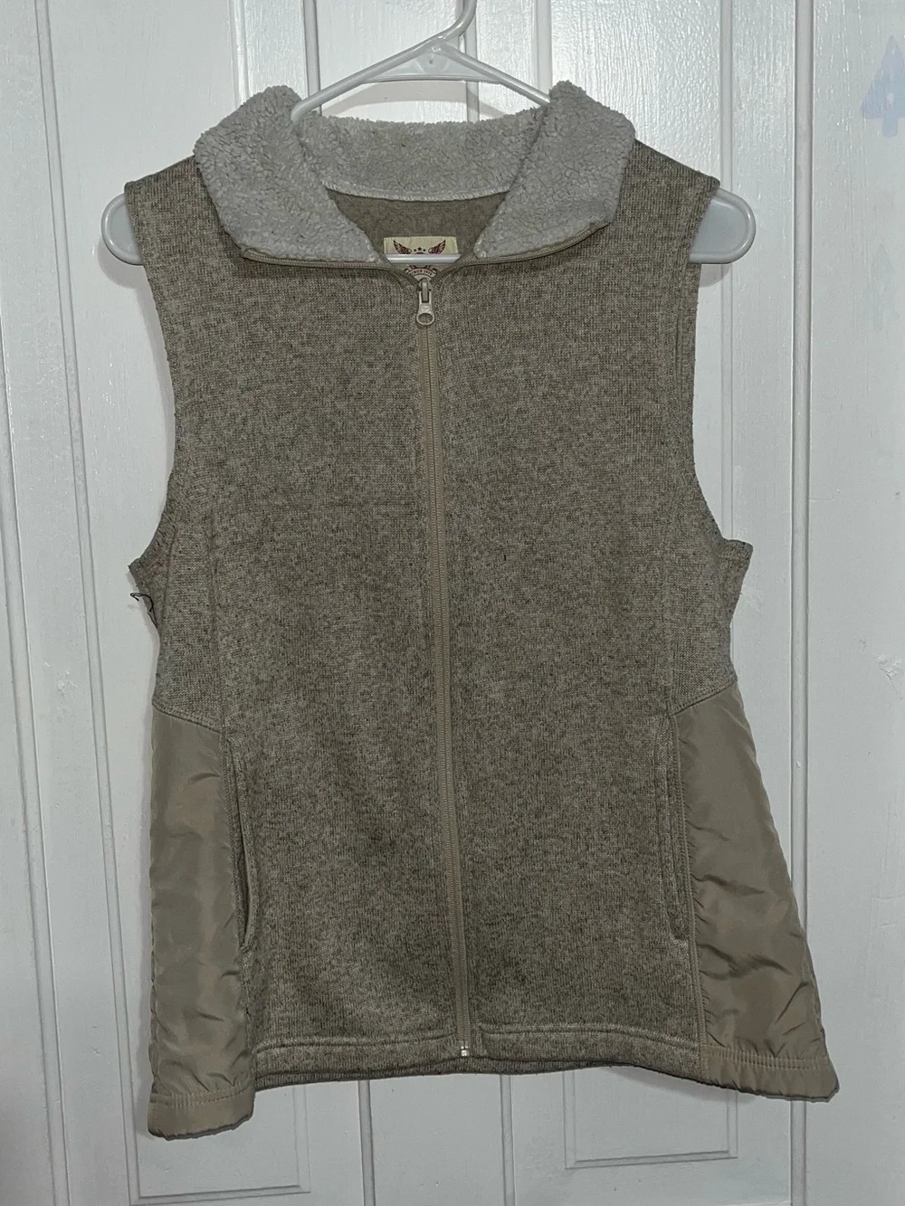 Faded Glory Gray Sherpa-Lined Vest